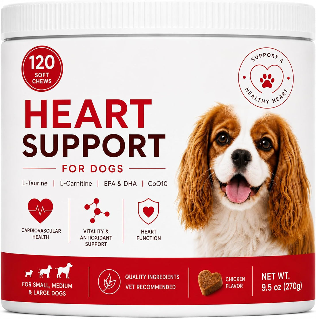 Taurine for Dogs - Heart Support Supplement, with L-Taurine