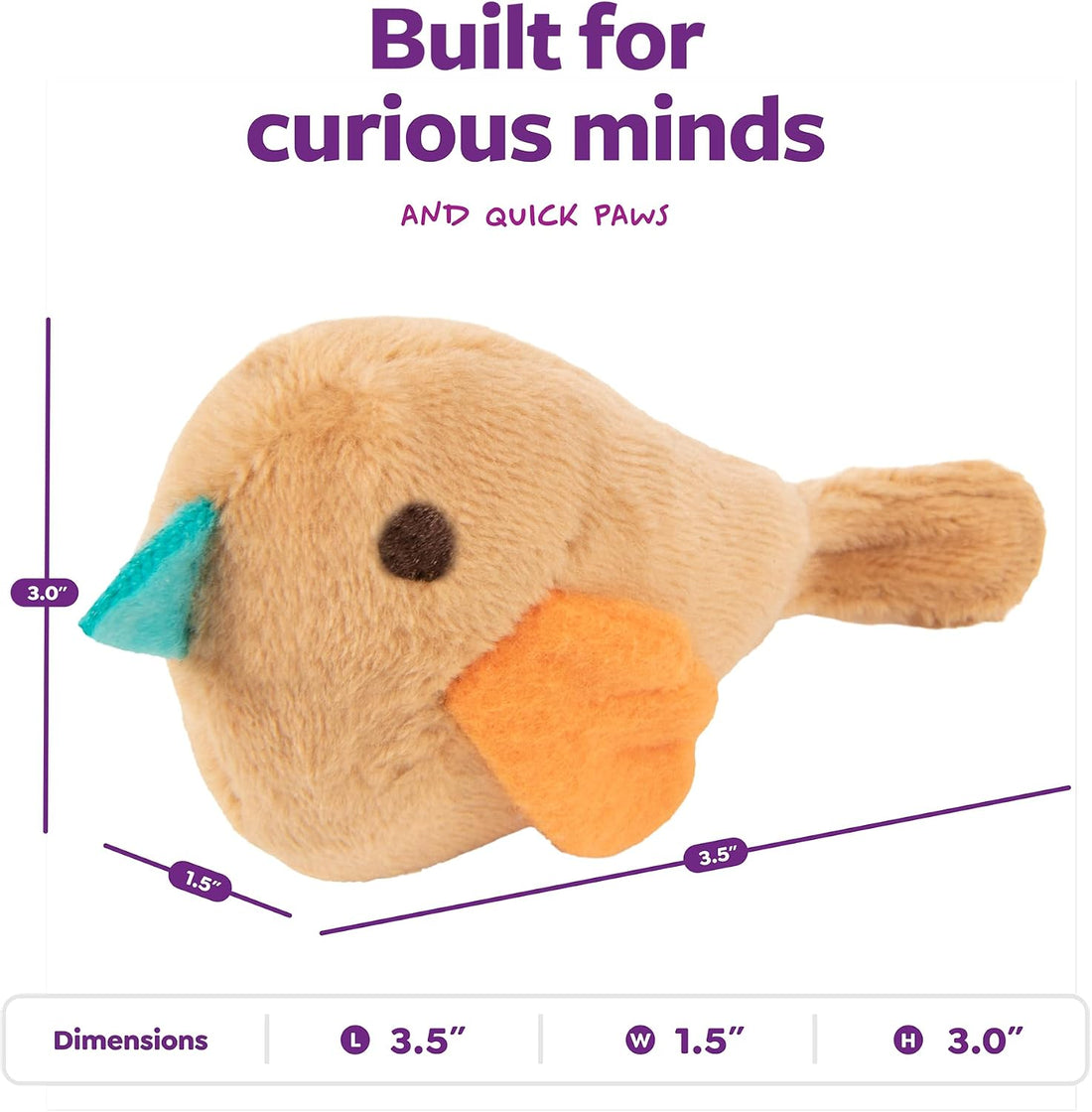 SmartyKat Chickadee Chirp Electronic Sound Cat Toy, Contains Catnip