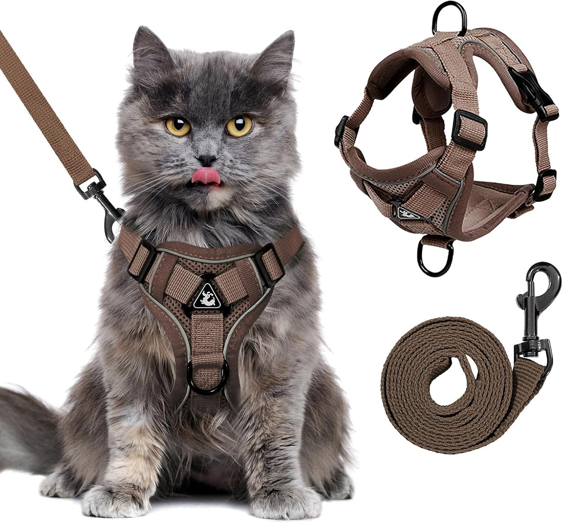 XL Cat Harness Escape Proof for Heavy Cats Adjustable for Extra Large