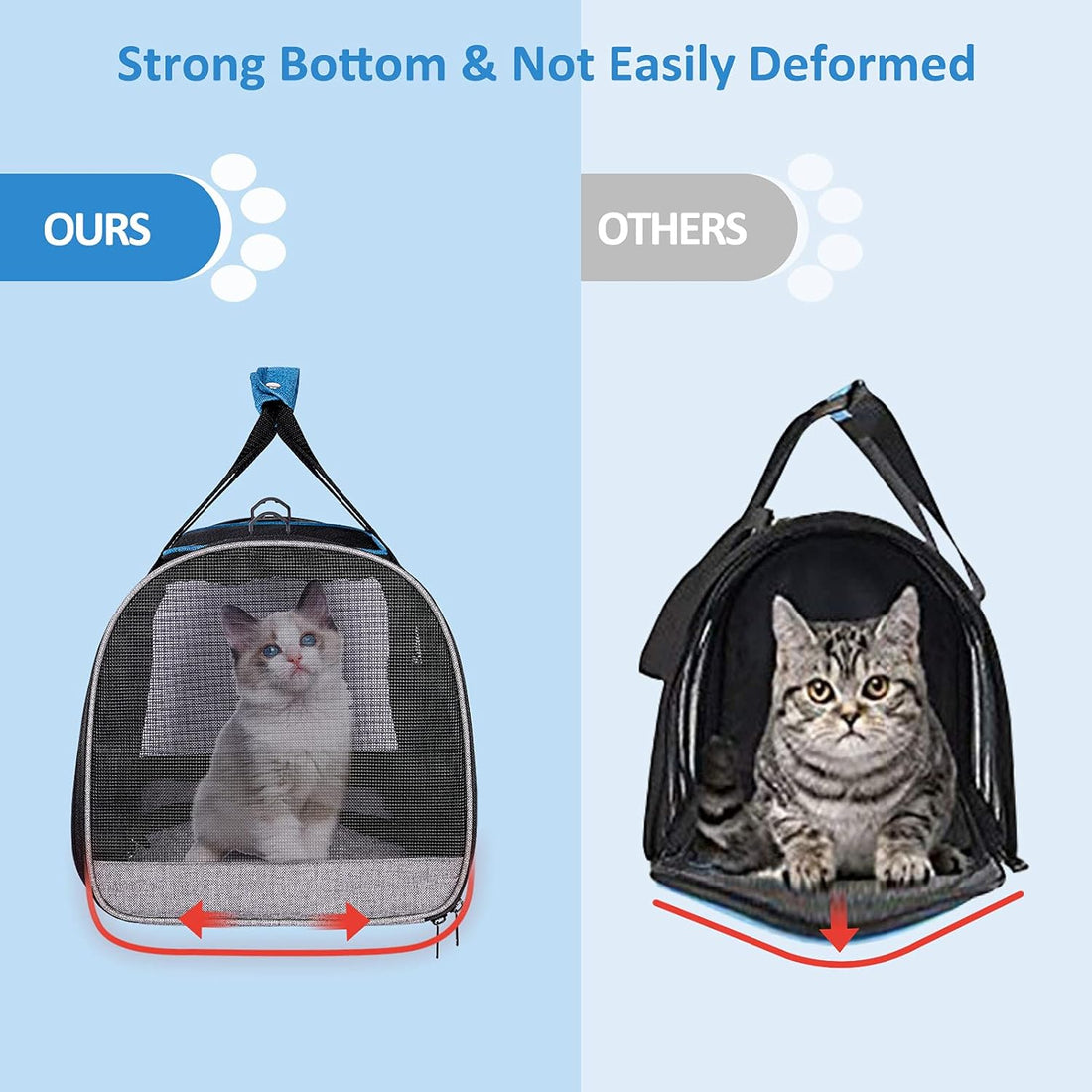 BurgeonNest Cat Carrier for Large Cats 20 lbs,Medium Pet Under 20
