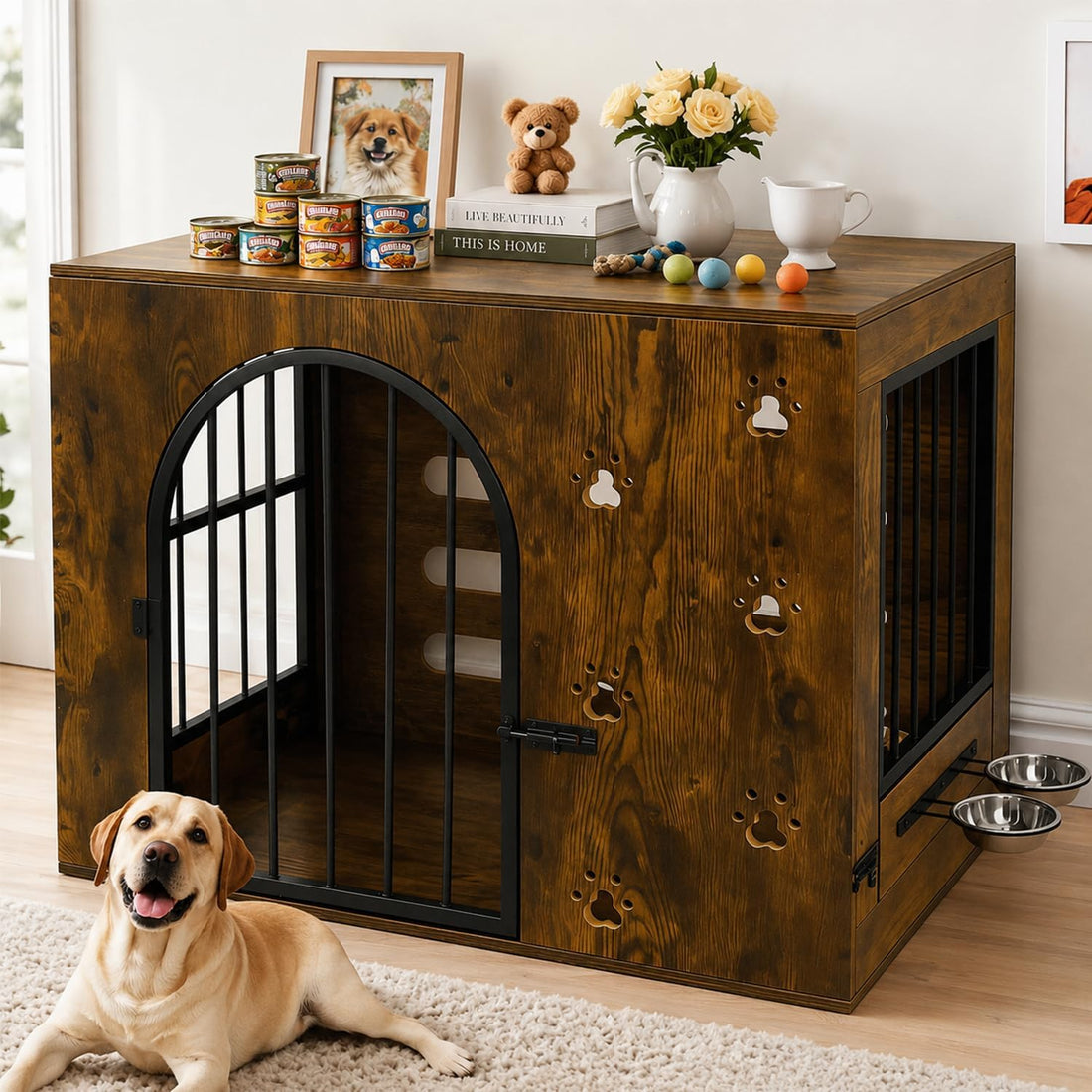 32 Inch Dog Crate Furniture for Small Medium Dogs