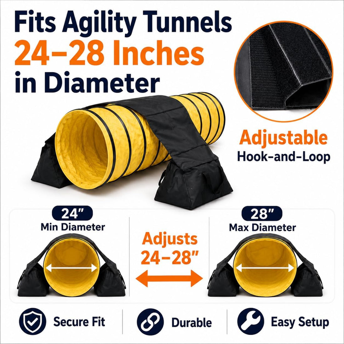 Japard Upgraded 2 Pack Dog Agility Equipment, Tunnel Sandbags