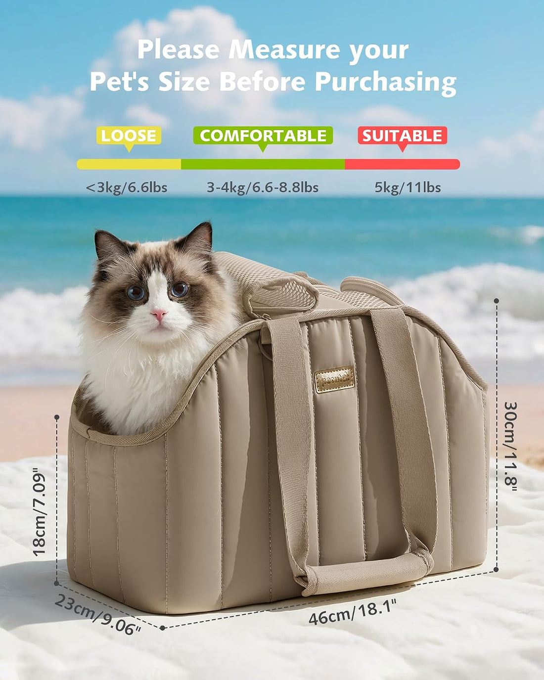 Pecute Dog Purse Carrier, Lightweight Dog Carriers for Small Dogs