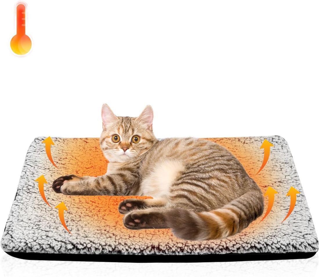Self Warming Cat Bed, Warm Thermal Dog Pad Self Heating Pet Mat 15 X