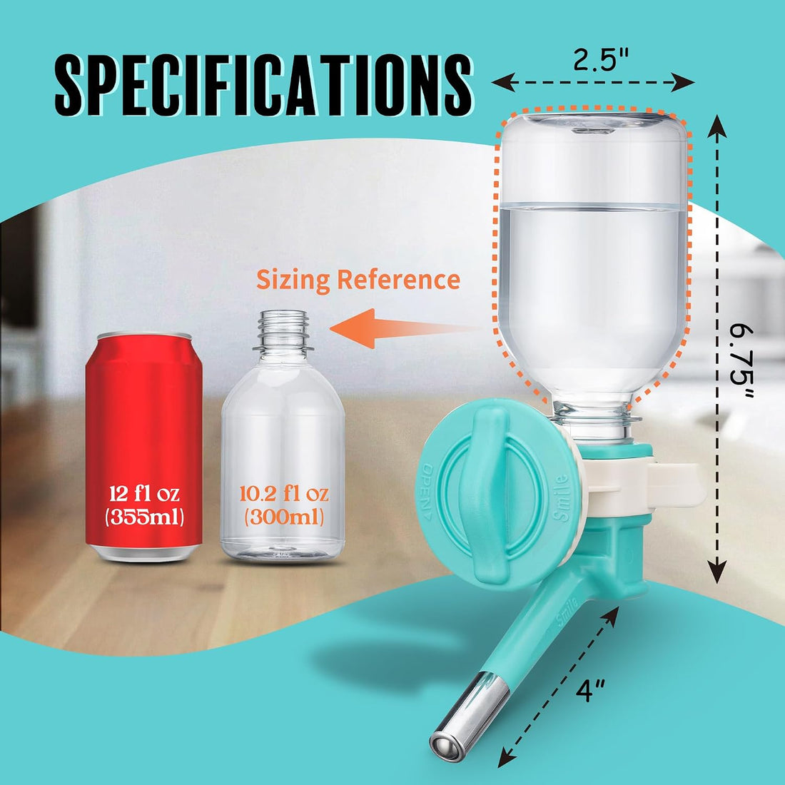 Choco Nose No-Drip Water Bottle for Small Pets