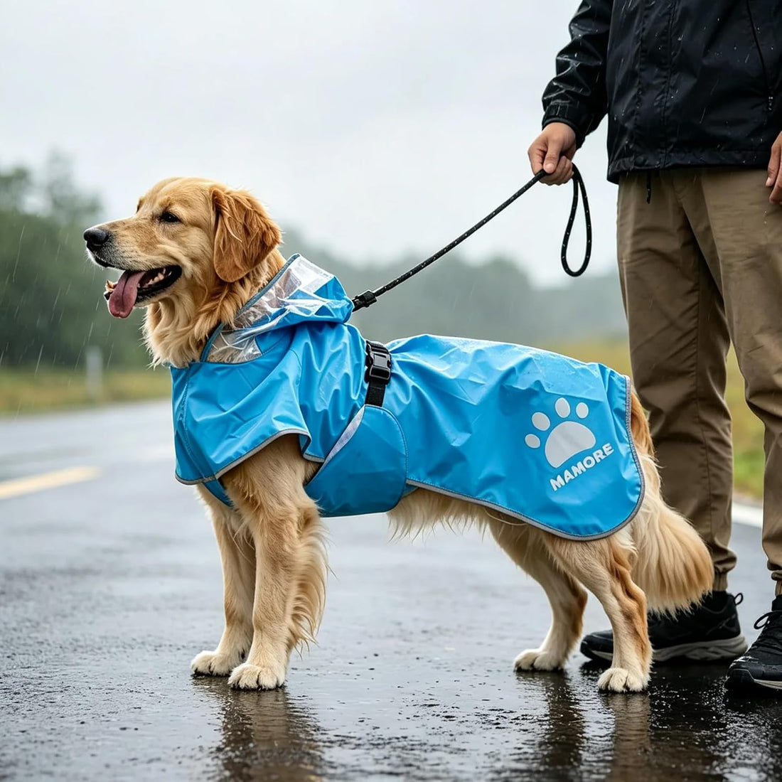 MAMORE Dog Raincoat Waterproof Rain Coats for Small Medium Large