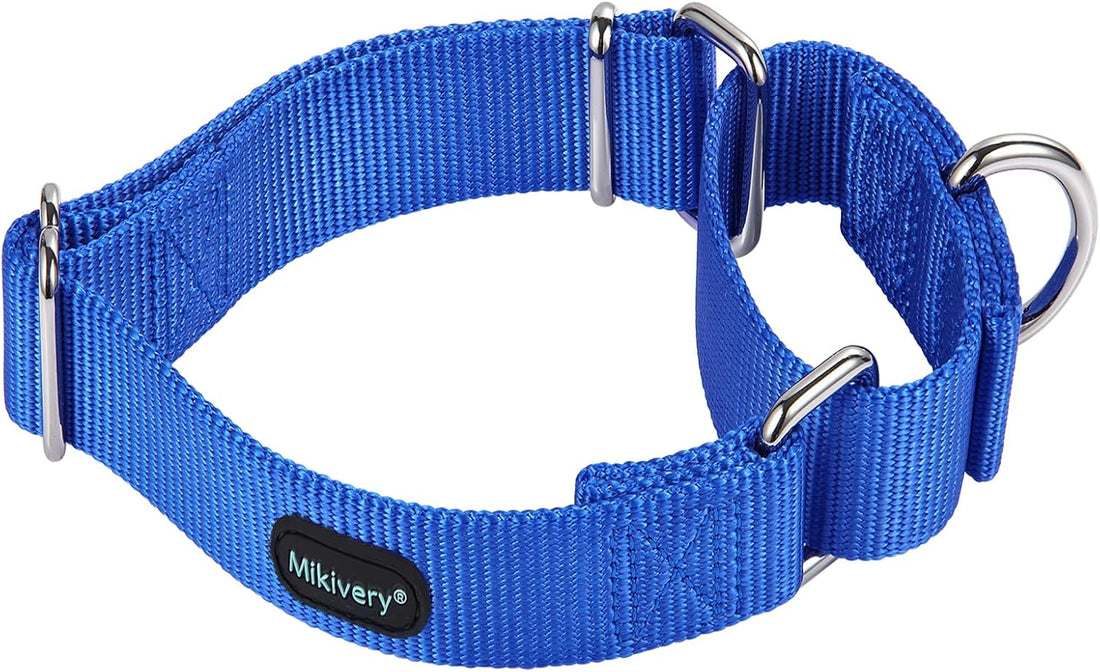 Mikivery Martingale Dog Collar Nylon Adjustable and Safety Training