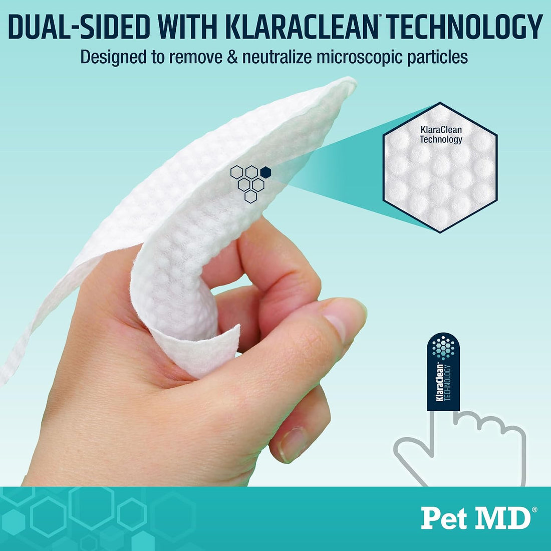 Pet MD Pet Dental Finger Wipes for Dogs