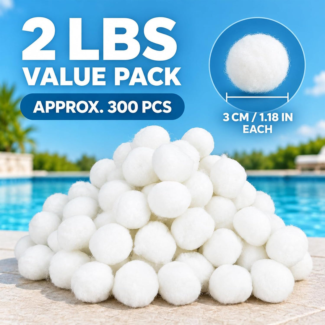 MAQIHAN 2 lbs Pool Filter Balls - Sand Filter Ball