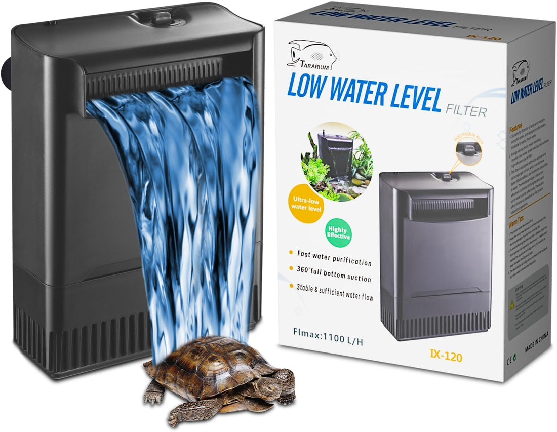 Turtle Tank Filter Aquarium Filter Power Adjustable 20-75 Gal. 290GPH