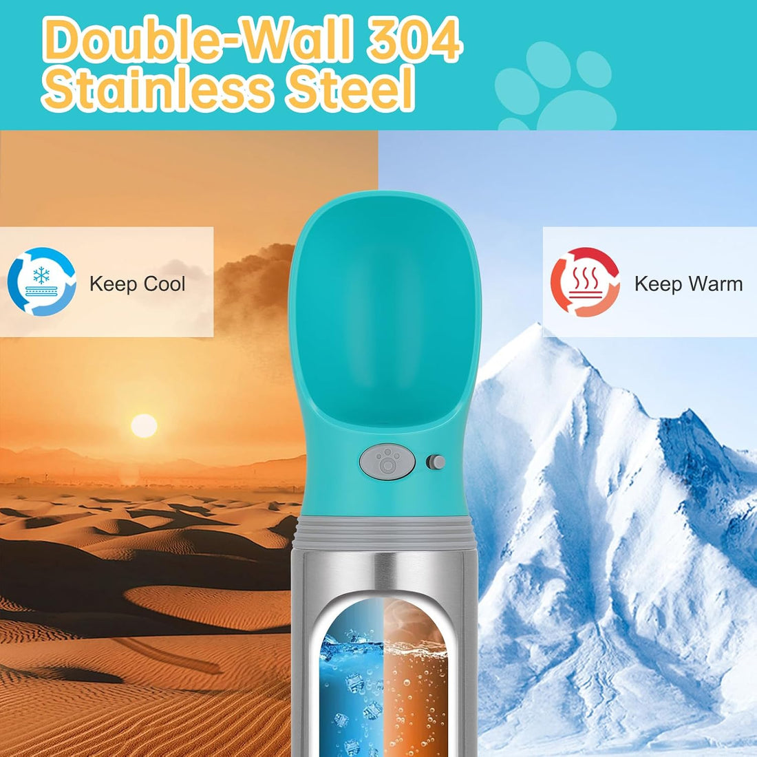 Portable Dog Water Bottle, 14 OZ