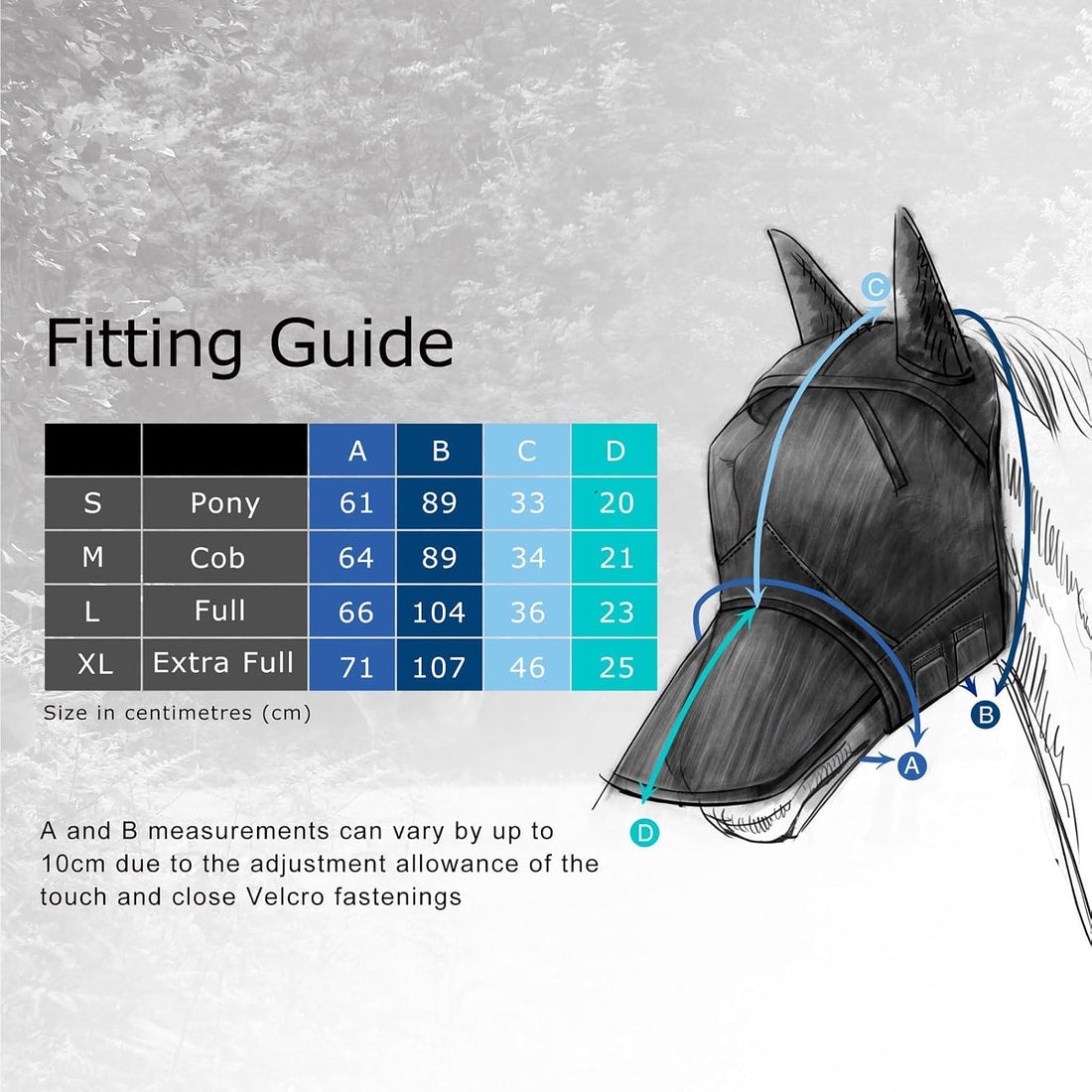 Harrison Howard CareMaster Pro Luminous Horse Fly Mask Large Eye