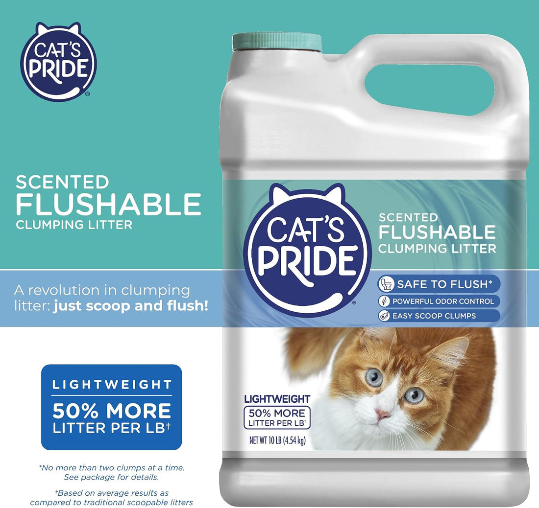 Cat's Pride Lightweight Clumping Litter: Flushable
