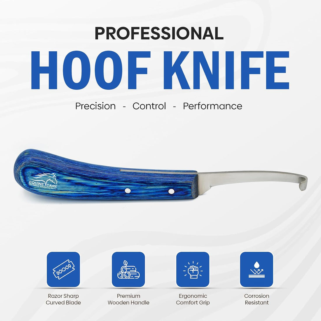Equine Care Right-Handed Narrow Farrier Hoof Knife, Horses, Ponies