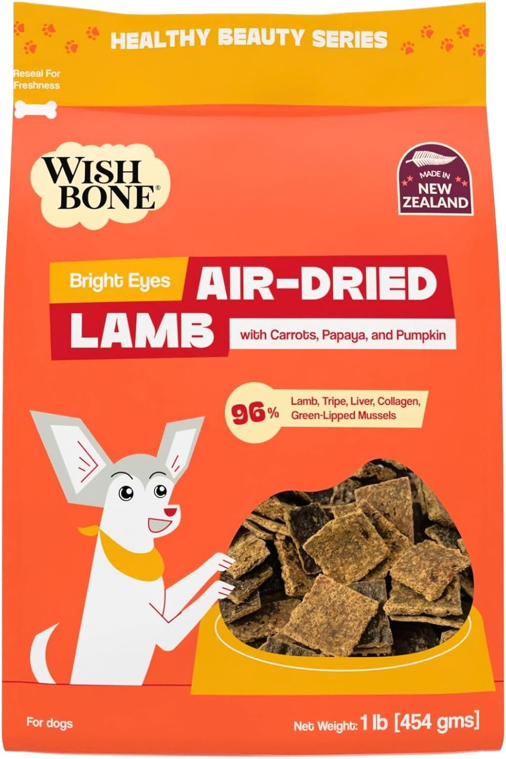 Wishbone Air Dried Lamb Dog Food - High Protein, Grain Free Recipe