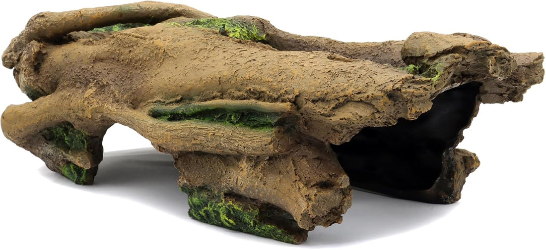 JIHAQUA Aquarium Resin Bark Terrarium Decor, Lizard