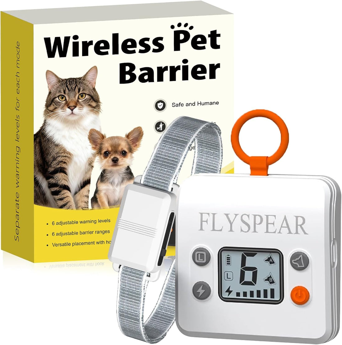FLYSPEAR Extra Receiver Collar for Indoor Wireless Cat Barrier