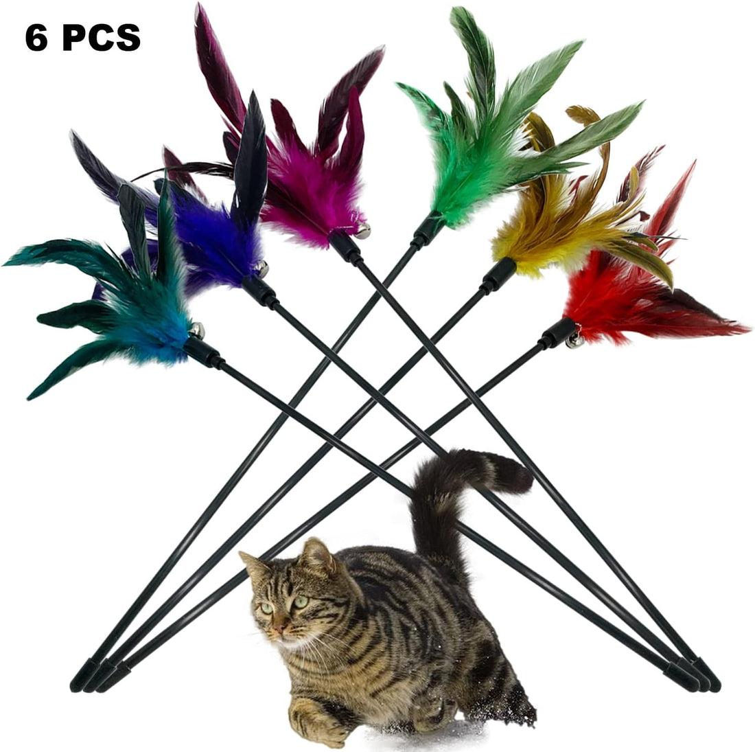Cat Wand Toy Feather Stick Cat Toys