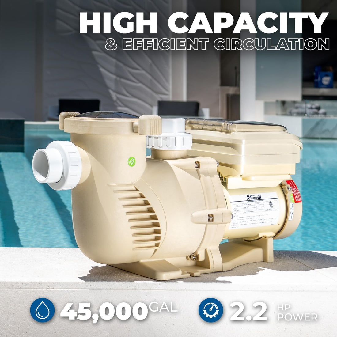 XtremepowerUS SuperFlow Variable Speed High-Flo Pool Pump In-Ground