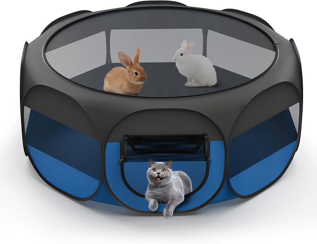 VavoPaw Small Animal Playpen, Chicken Brooder Box with Cover Top