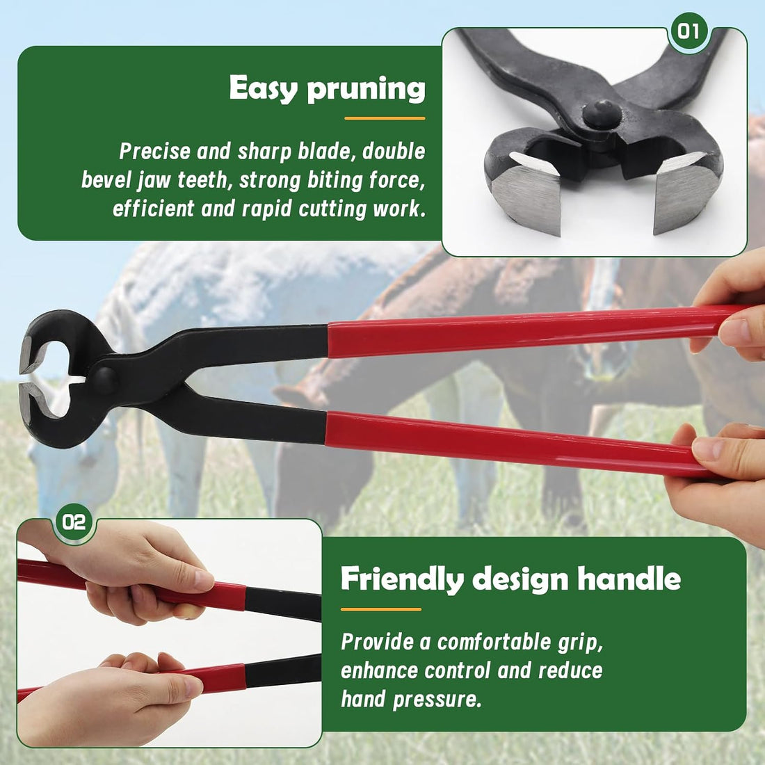 15 Inch Professional Horse Hoof Nipper Heavy Duty Hoof Nipper Farrier