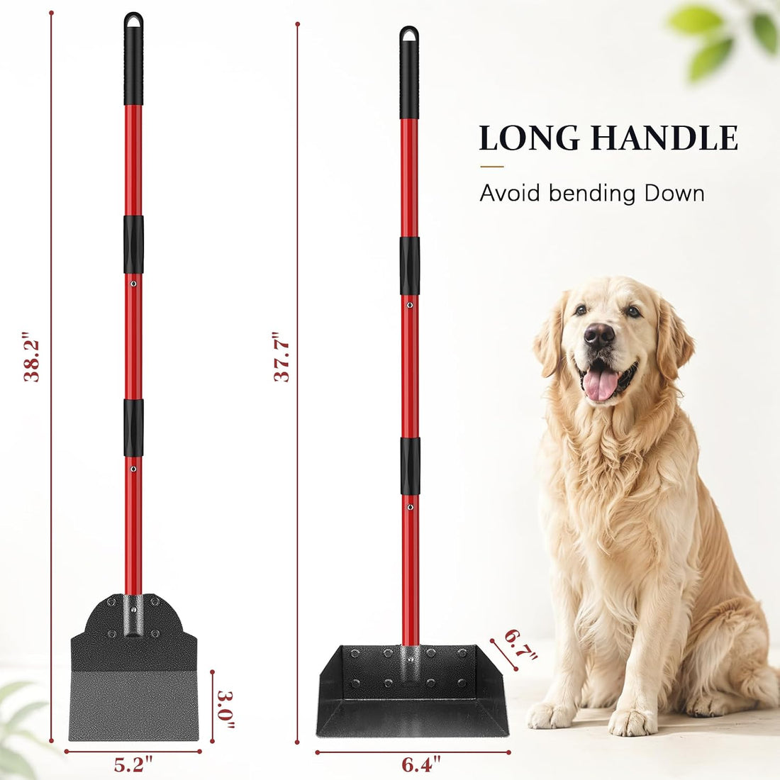 Pooper Scooper, Metal Poop Scooper for Small Medium Large Dog