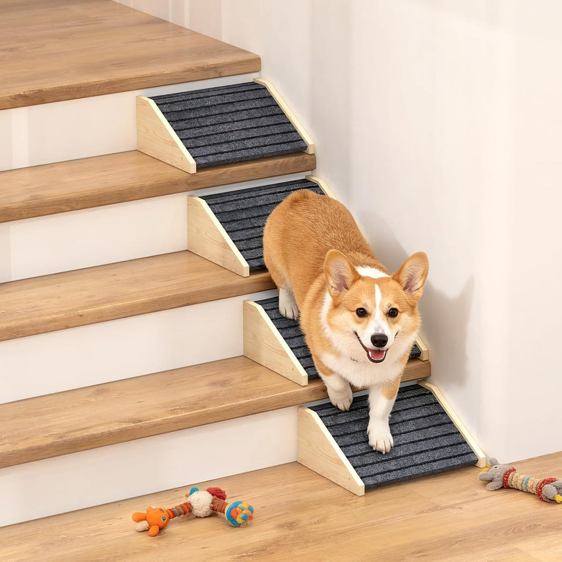 TIMHAKA 2 Pack Dog Ramp for Stairs