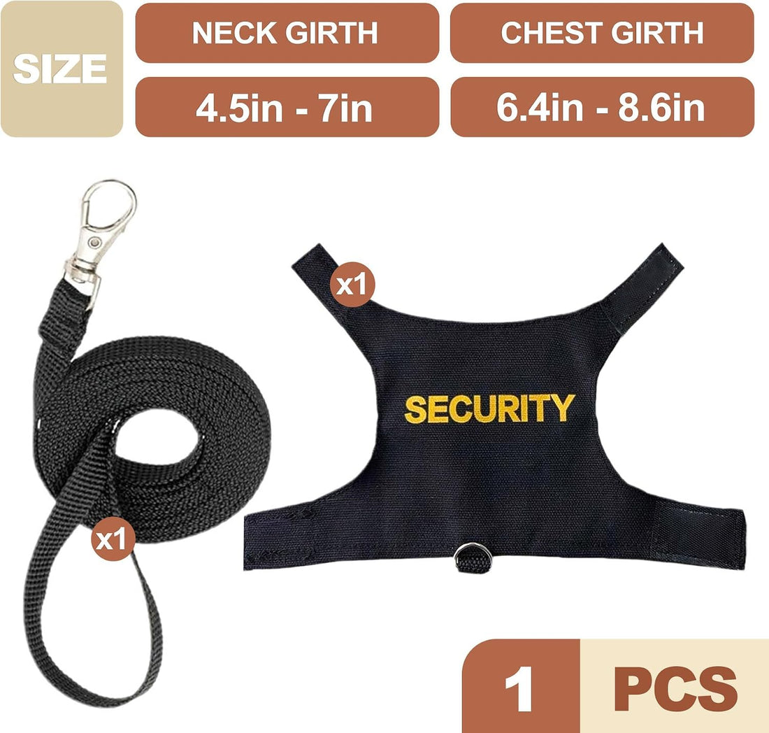 Adjustable Bearded Dragon Leash and Harness Set Soft Leather Lizard