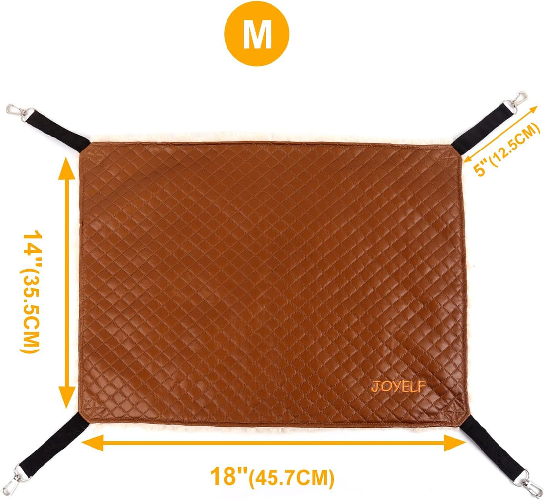 JOYELF Cat Hammock Bed, Medium Reversible Pet Cage Hammock Hanging