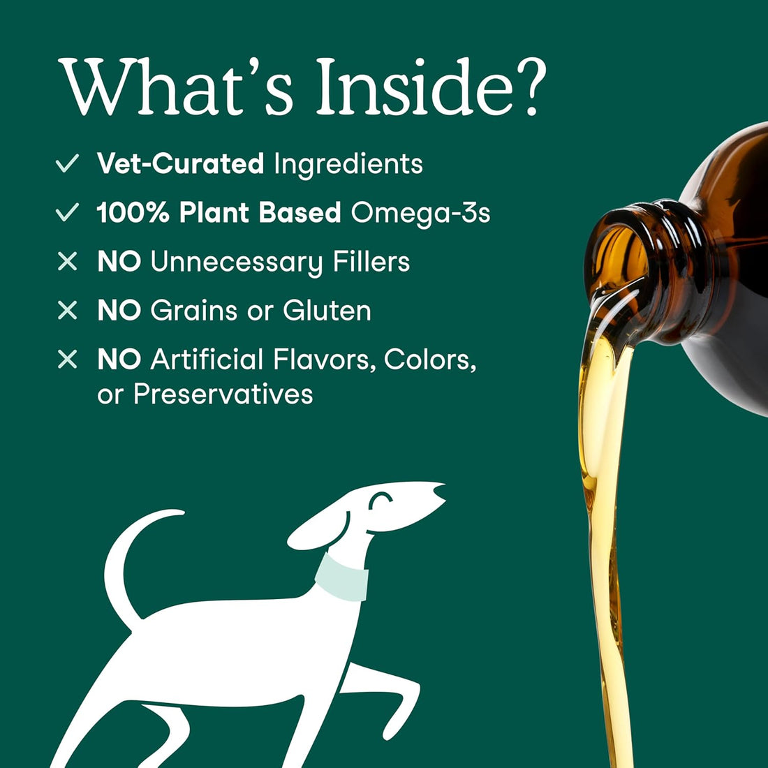 Fera Pets Algae Oil - Cats & Dogs Omega 3 Oil - Vegan - Immune, Heart