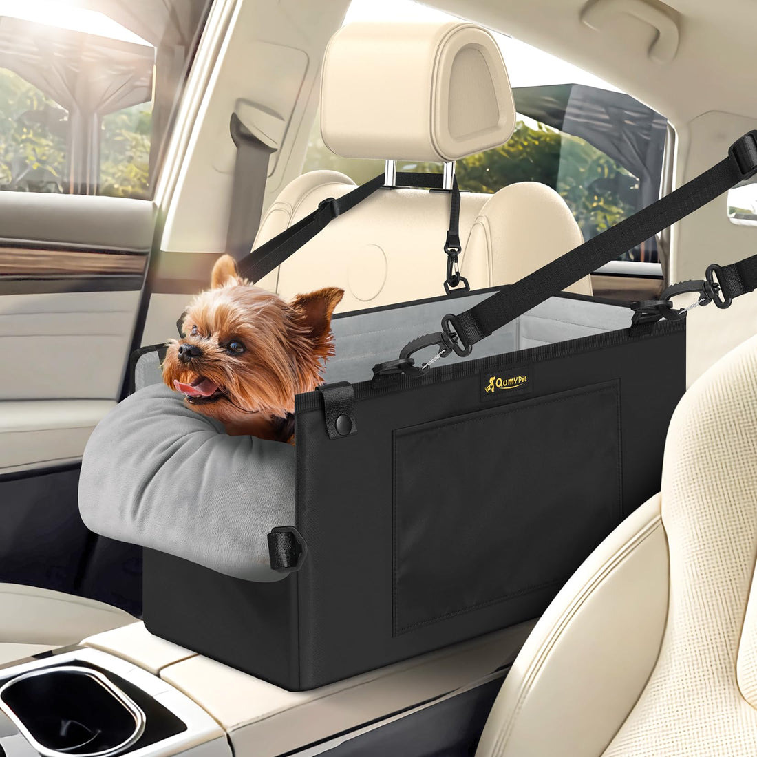 QUMY Dog Car Seats for Small Dogs Up to 11lbs
