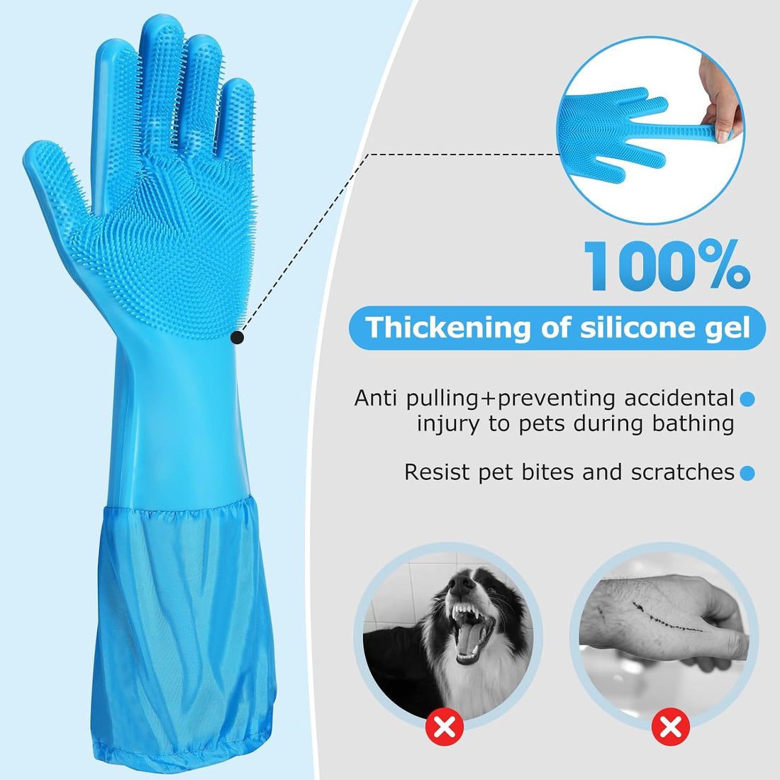 Senquoyn Dog Washing Gloves | Pet Grooming Gloves