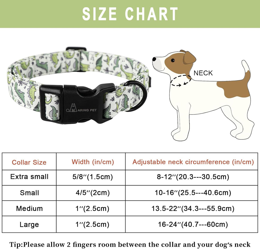 ARING PET Dinosaur Dog Collar-Cute Dog Collar for Small Dogs