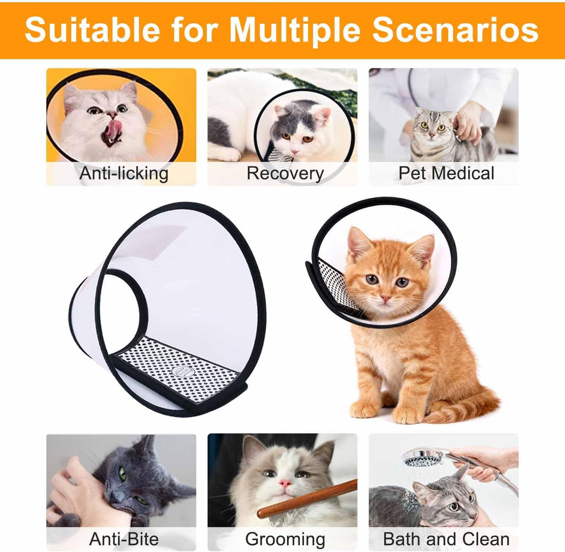 VOVIGGOL 2 Pack Cat Cones to Stop Licking