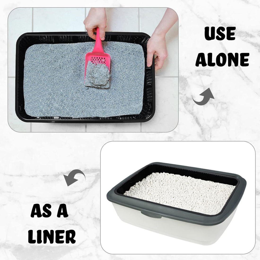 Tessco for you 15 Pcs Disposable Plastic Litter Box for Cats
