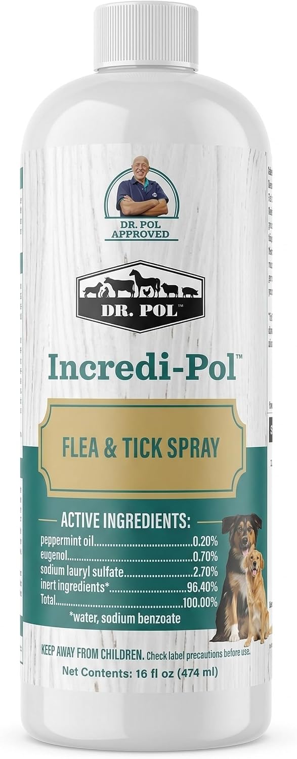 Dr. Pol Flea & Tick Spray for Dogs Repel & Eliminate Larvae