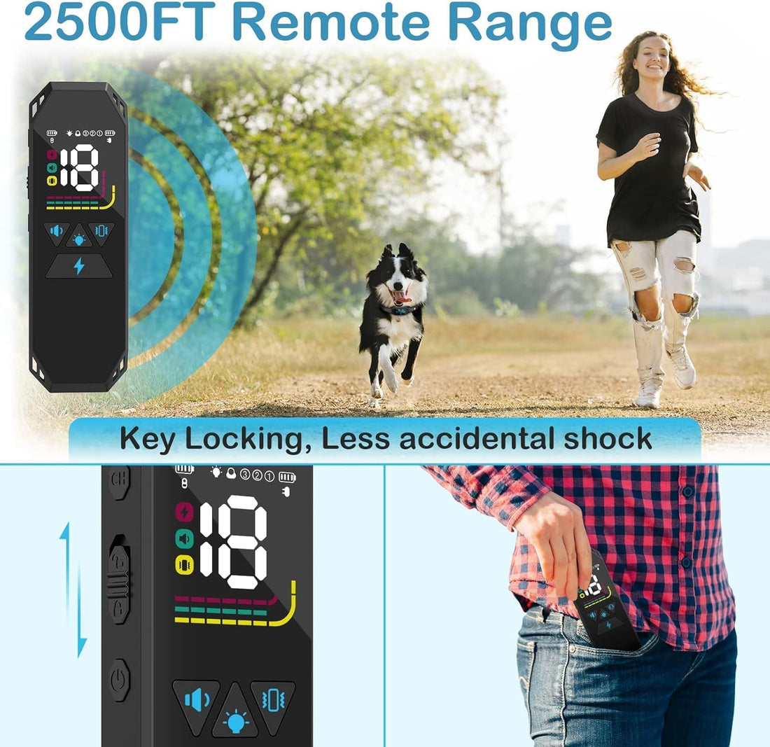Shock Collar for Dogs, 2500FT Dog Training Collar with Remote Control