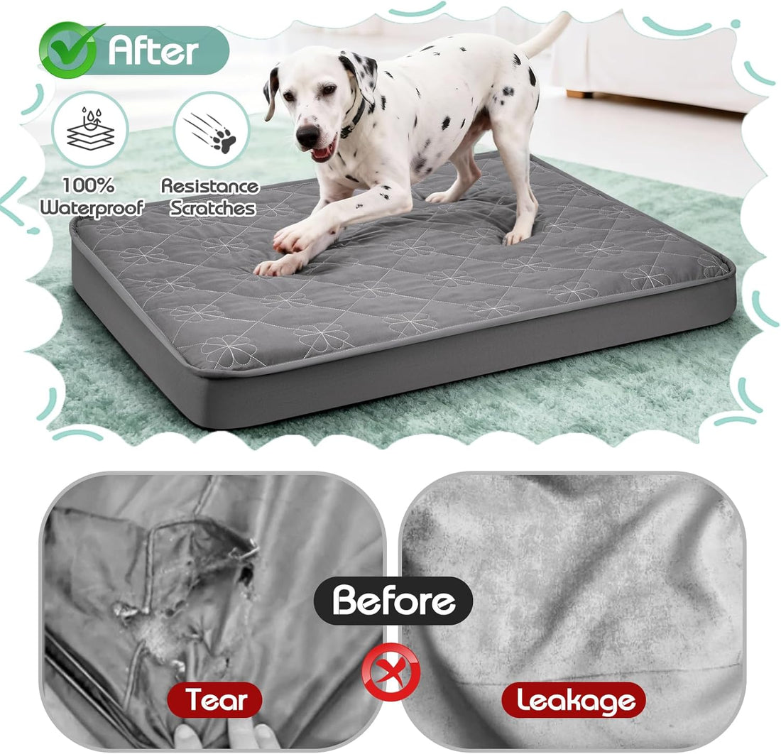 Dog Bed Cover with Waterproof TPU Backing,36" x 27",Cover Only