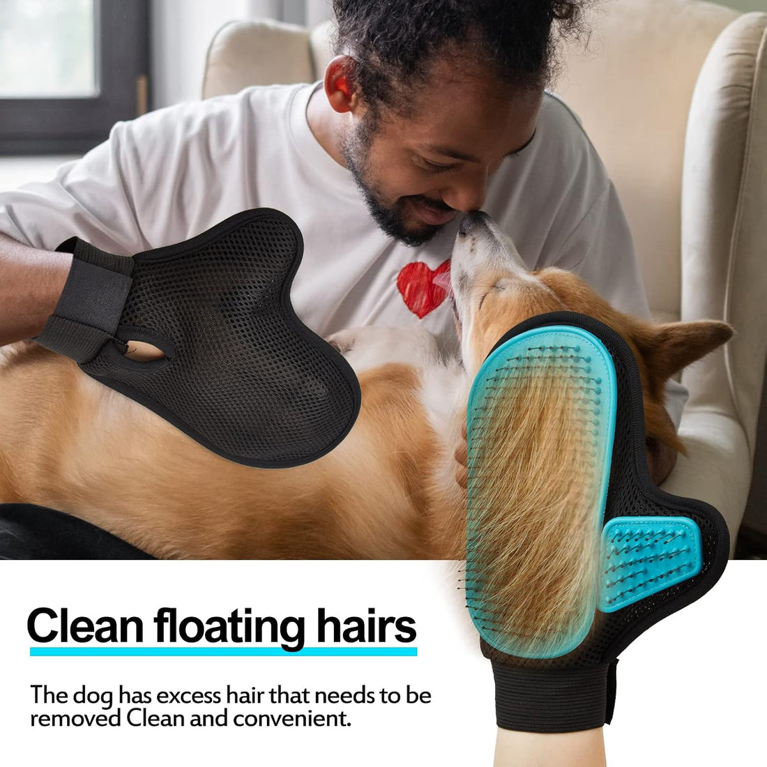 Beenefits 2025 Pet Grooming Glove with Tipped Pin Brush,Special