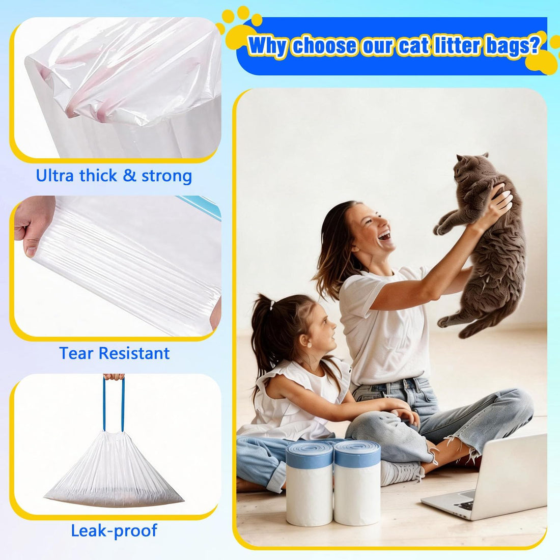 Cat Litter Box Liners 120 Count