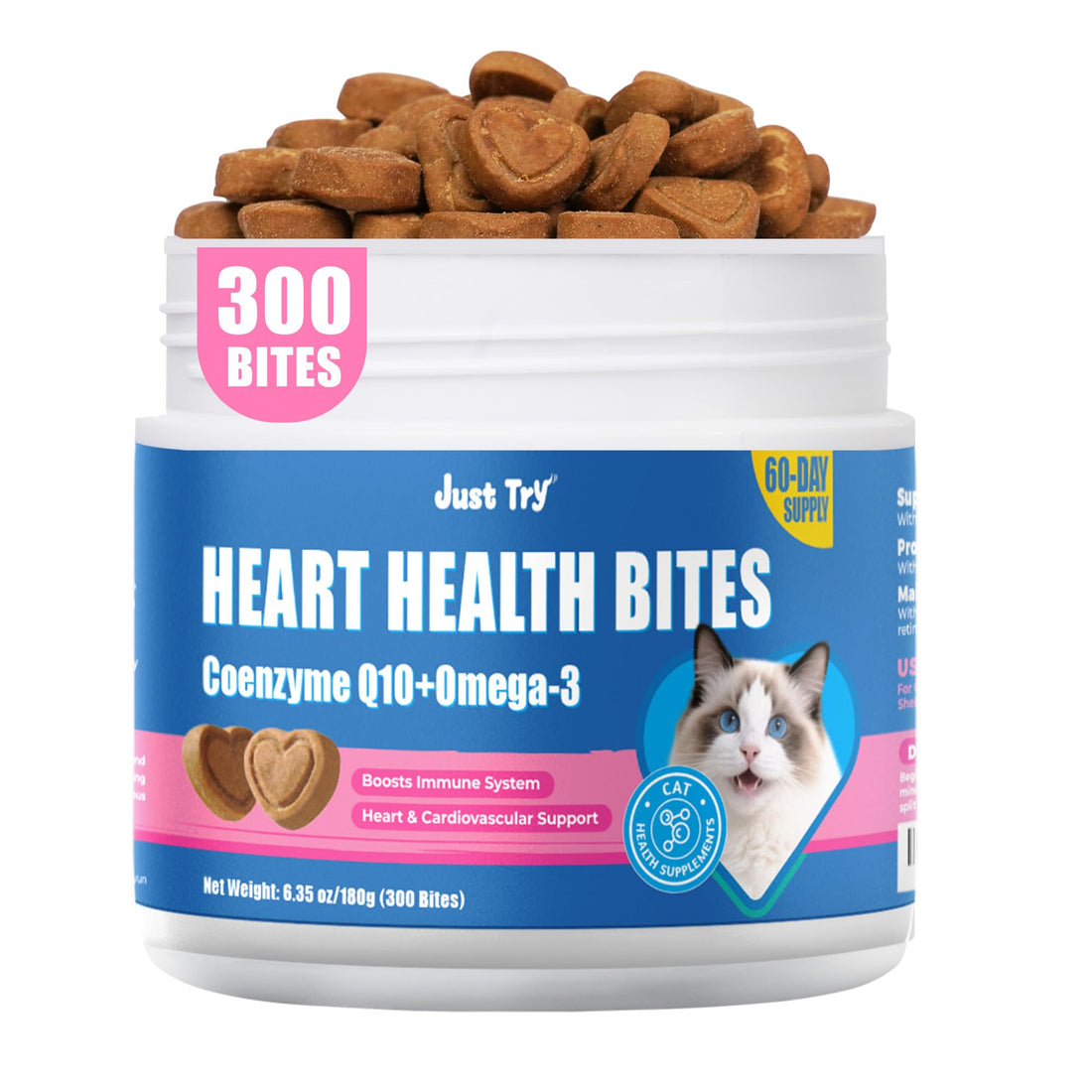 Just Try Coenzyme Q10 coq10 Bites for Cats