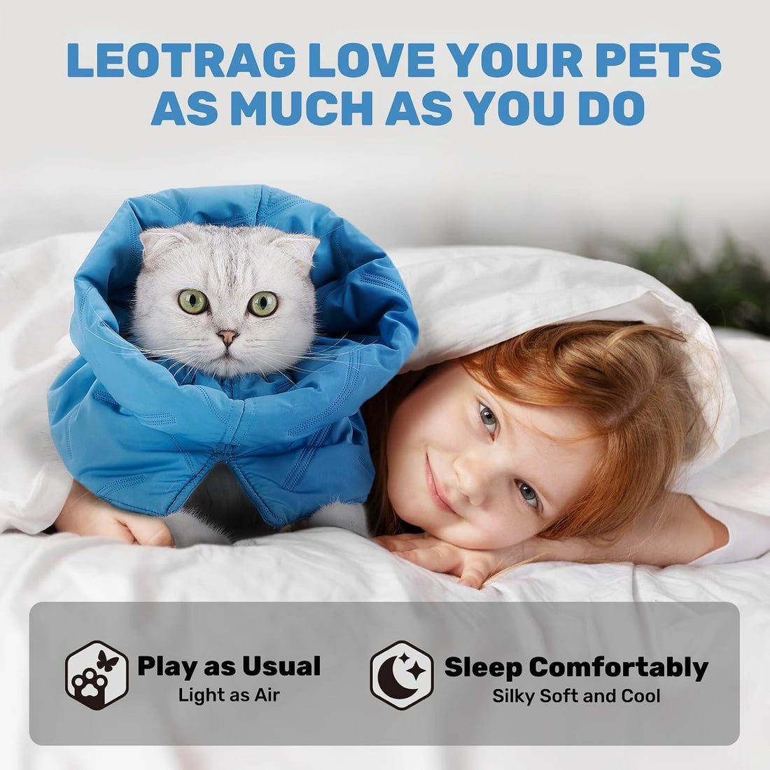 Cat Recovery Collar, Soft Adjustable Cat Cone Alternative