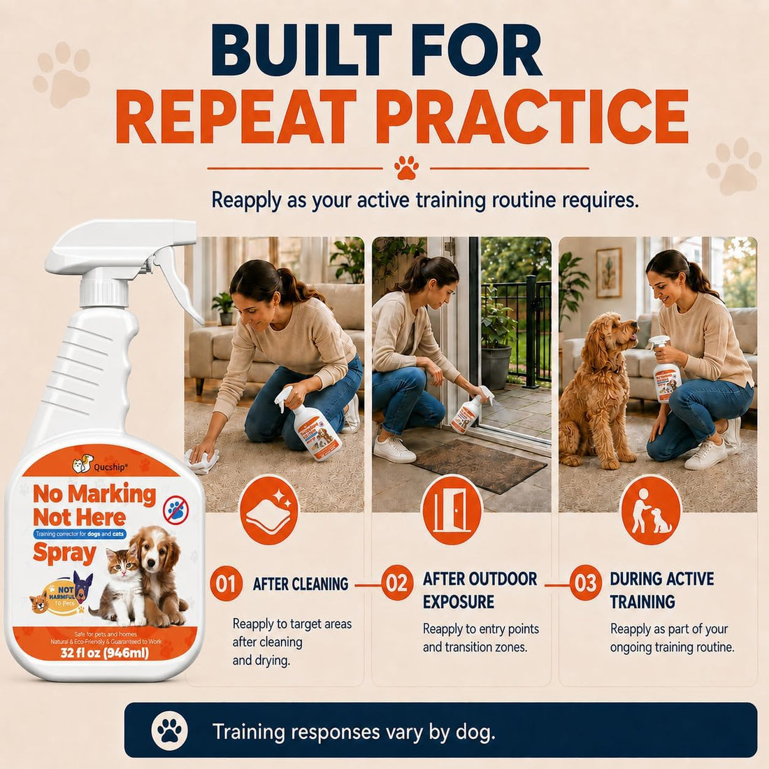 Dog House Training Spray for Repeat Accident Areas, 32 Fl Oz