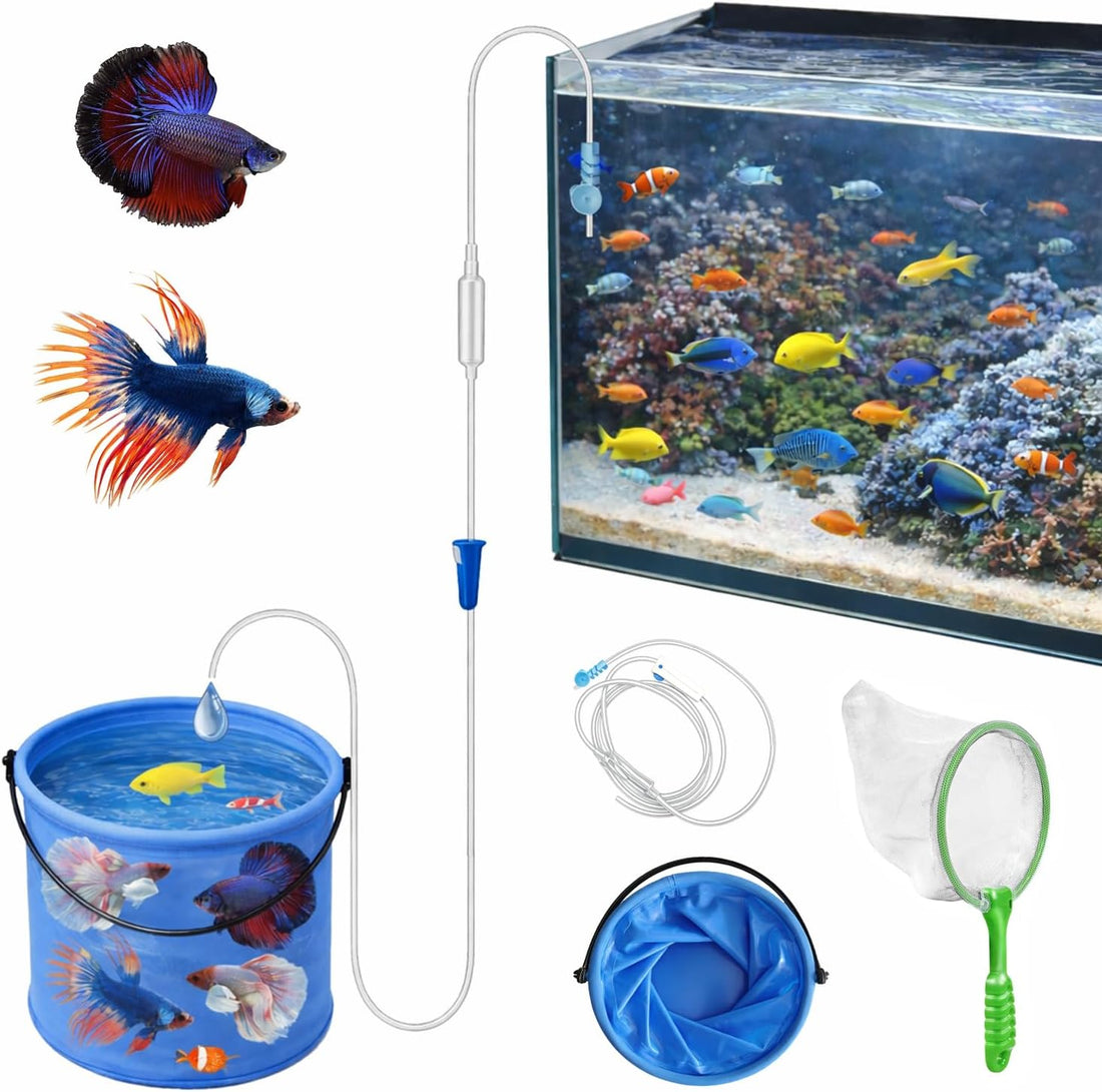 3Pcs Drip Acclimation Kit with Foldable Fish Acclimation Bucket