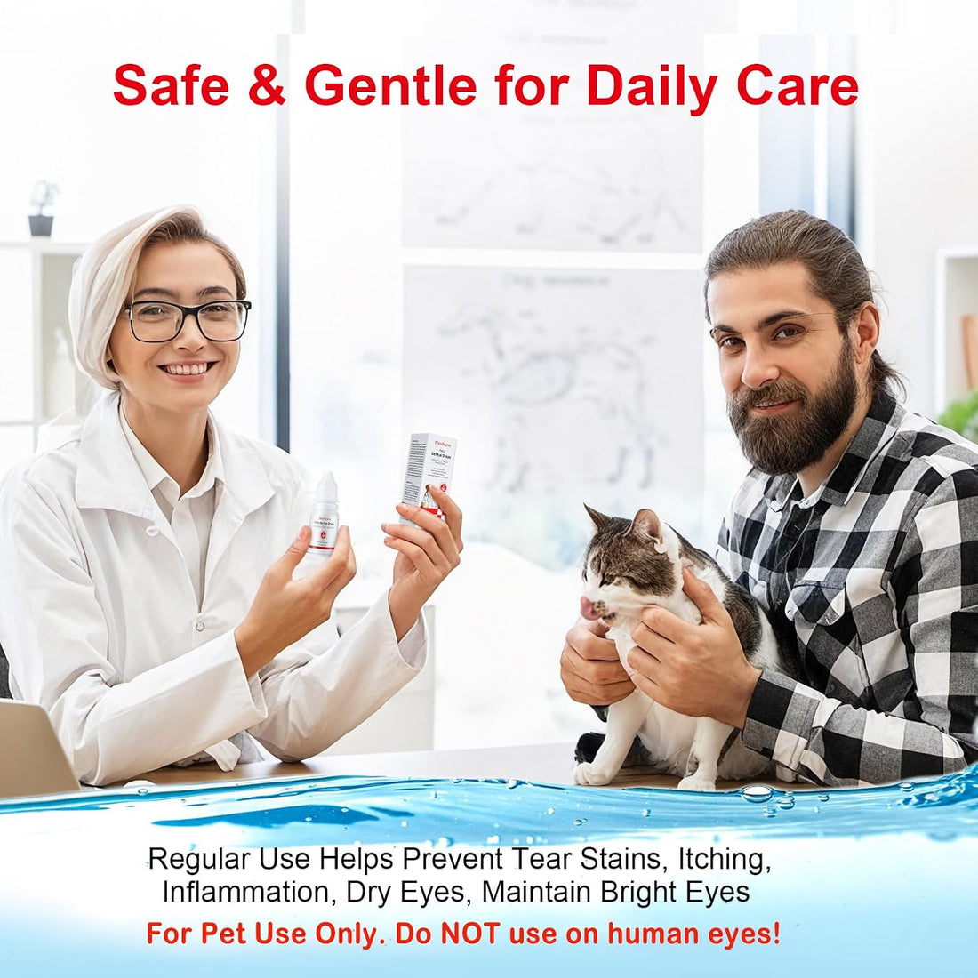 1% Hyaluronic Moisturizing Gel Eye Drops for Dogs & Cats