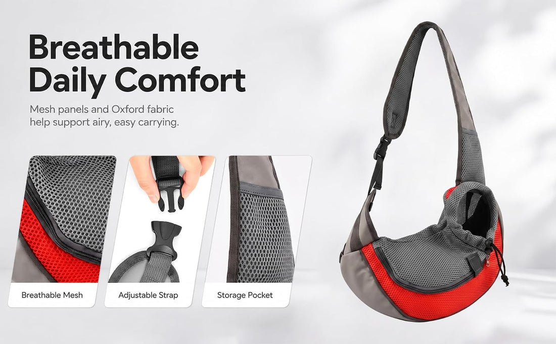 Pet Sling Carrier for Small Dogs Cats, Fits Pets Up to 5 lbs