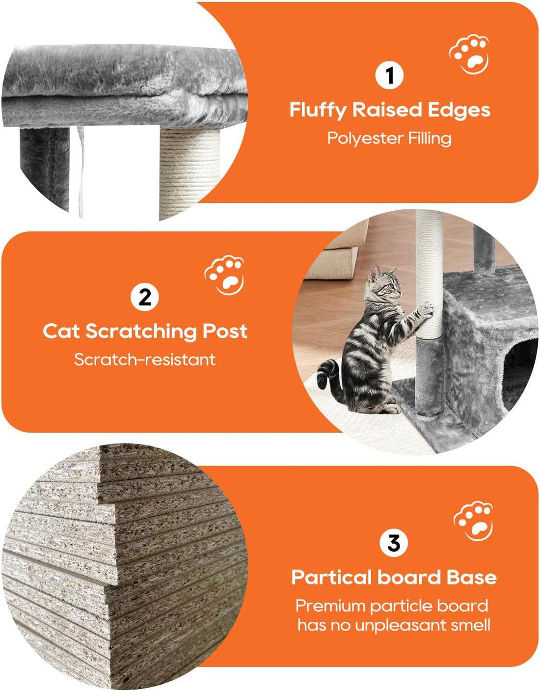 SYANDLVY 27IN Cat Tree for Indoor Cats Large Adult