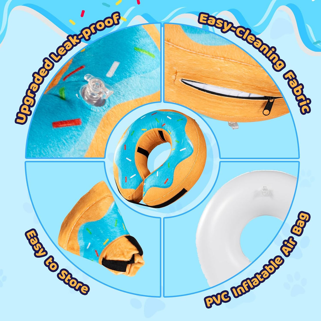 Grand Line Donut Inflatable Collar for Dogs and Cats