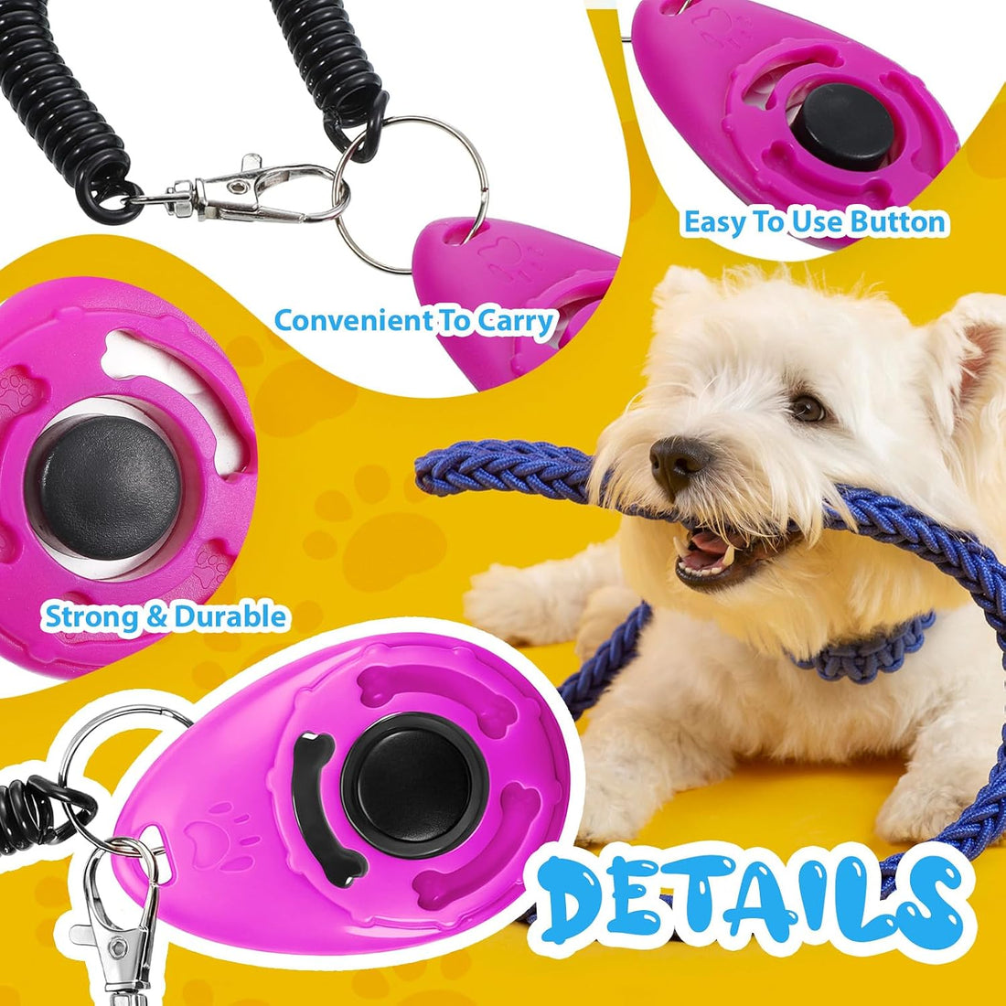 30 Pcs Dog Training Clicker, Pet Behavioral Training Clickers