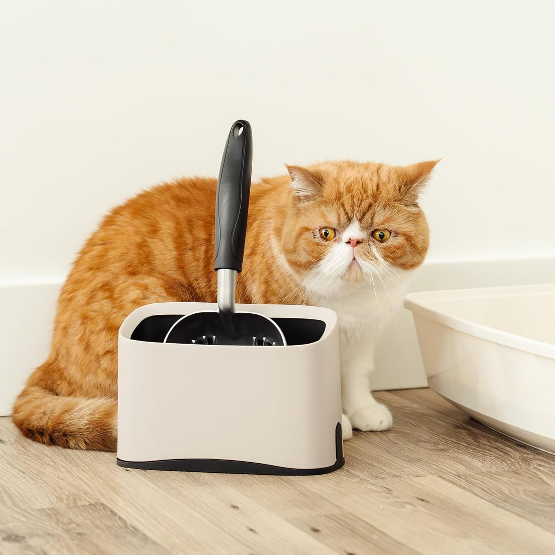 Heavy Duty Full Metal Cat Litter Scoop with Holder